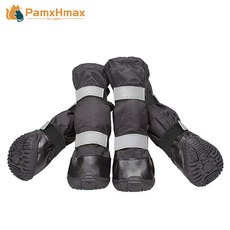 Dog Shoes with Waterproof Anti Slip Warm Soft Soles Grip Booties for