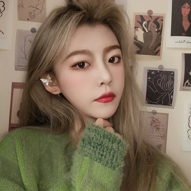 Korean Fashion Simple Butterfly Tassel Earrings For Girls Women Piercing Long Earrings 2021 Trend Hanging Metal Ear Cuff Jewelry Small butterfly one