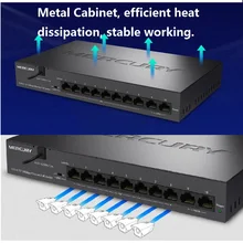 10 портов 2 порта связи 8 poe 83 Вт 100 Мбит/с MCU PoE коммутатор для интернет-сети LAN Hub полный/половина дуплексный обмен Авто MDI/MDIX
