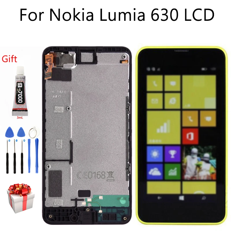 ЖК-дисплей с сенсорным экраном и рамкой для Nokia Lumia 630 RM 977 978 4 5 дюйма | Мобильные