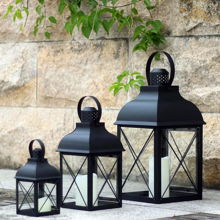 Подвесной светильник металлические стеклянные фонари под свечи ветрозащитные