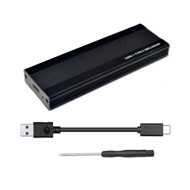 BTBcoin NVME SSD корпус PCIE M.2 для USB 3,1 type-C адаптер USB C 10 Гбит/с RTL9210 M2 M ключ PCIE жесткий диск внешний бокс M2 - Цвет: Black C to A