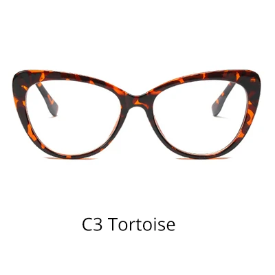 Ralferty женские очки винтажные кошачий глаз оправы для очков черный красный розовый без диоптрий очки женские оптические оправы F95187 - Цвет оправы: C3 Tortoise