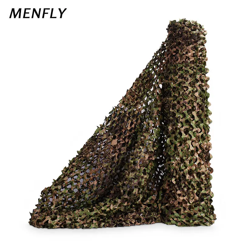 

MENFLY 1.5m Wide GreenZone Single Layer Camouflage Net Military for Sunshade Field Car Covering Outdoor Bird Watching Sunshelter