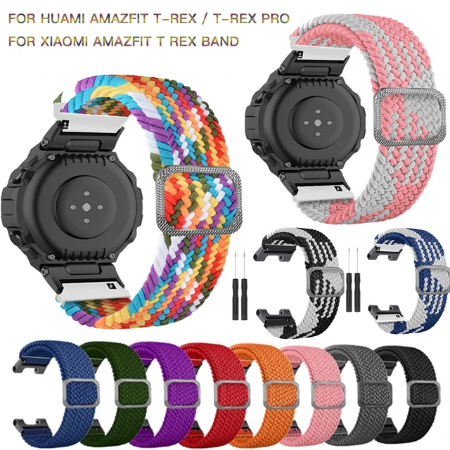 For Huami Amazfit T-rex / T-Rex Pro Smart Watch Band Adjustable Elastic  Nylon Bracelet For