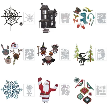 

2020 New Hot Christmas Animal Metal Cutting Dies Foil Star and Letters Scrapbooking For Halloween Crafts Card Making no stamps