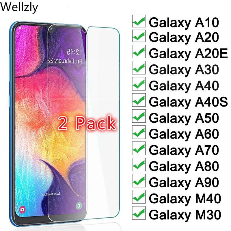 Защитное стекло для Samsung Galaxy A10 A20 A30 A40 A50 A60 A70 A80 A90 A20E A40S M20 30 M40 2 шт. | Мобильные