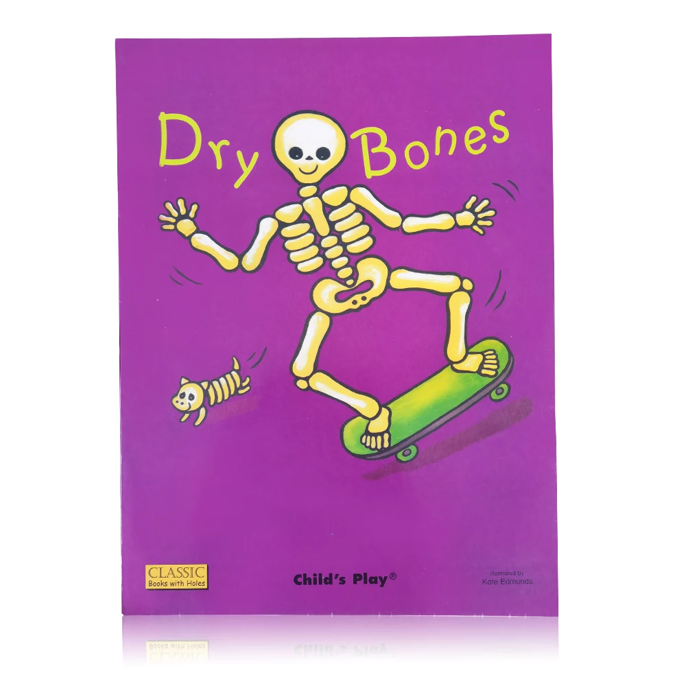Книга с изображением сухих костей на английском языке для детей чтения раннего