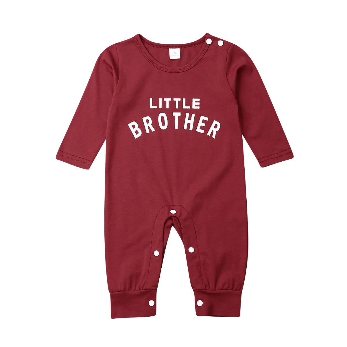 Infant Baby Boy Long Sleeve Little Brother Letter Print Romper Jumpsuit Autumn Winter Clothes Outfit 3 Color |