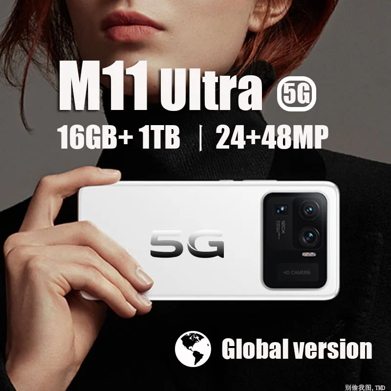 Флэш-сделки M11 Ultra 7 3 HD Android смартфон 16 ГБ + ТБ мобильный телефон 24 48 Мп камера