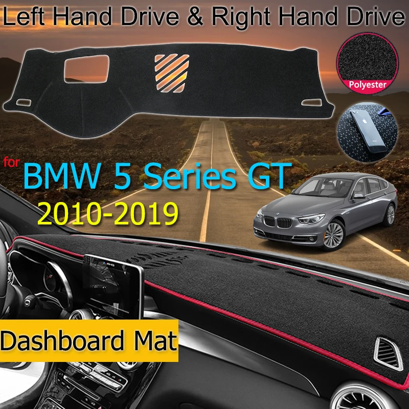 Для BMW 5 серии GT F07 2010 ~ 2019 анти-скольжения Анти-УФ коврик приборной панели крышки Панель Dashmat защиты ковровых покрытий аксессуары 528i 535i 550i
