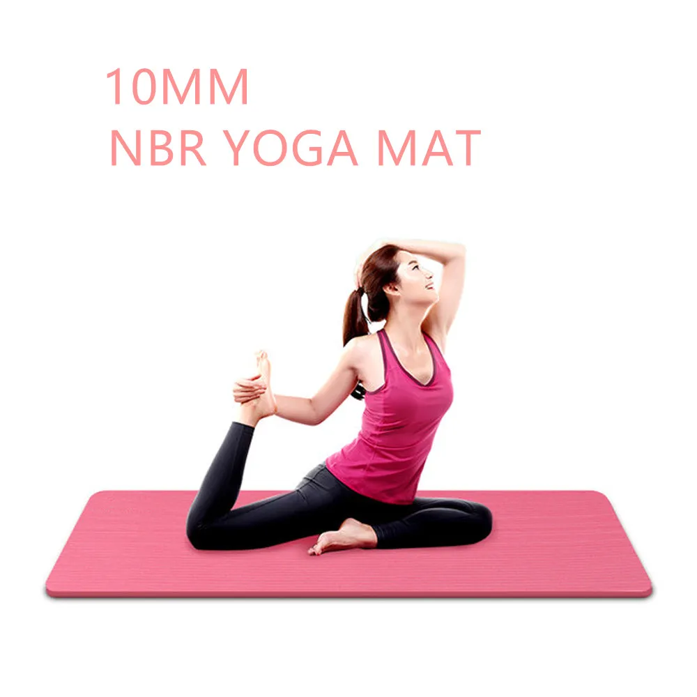 

NBR Yoga Mat 10MM For Beginner Odorless Eco-Friendly Non-Slip Easy Clean Mat Gym At Home Exercise Equipment 1830*610*10MM Pad