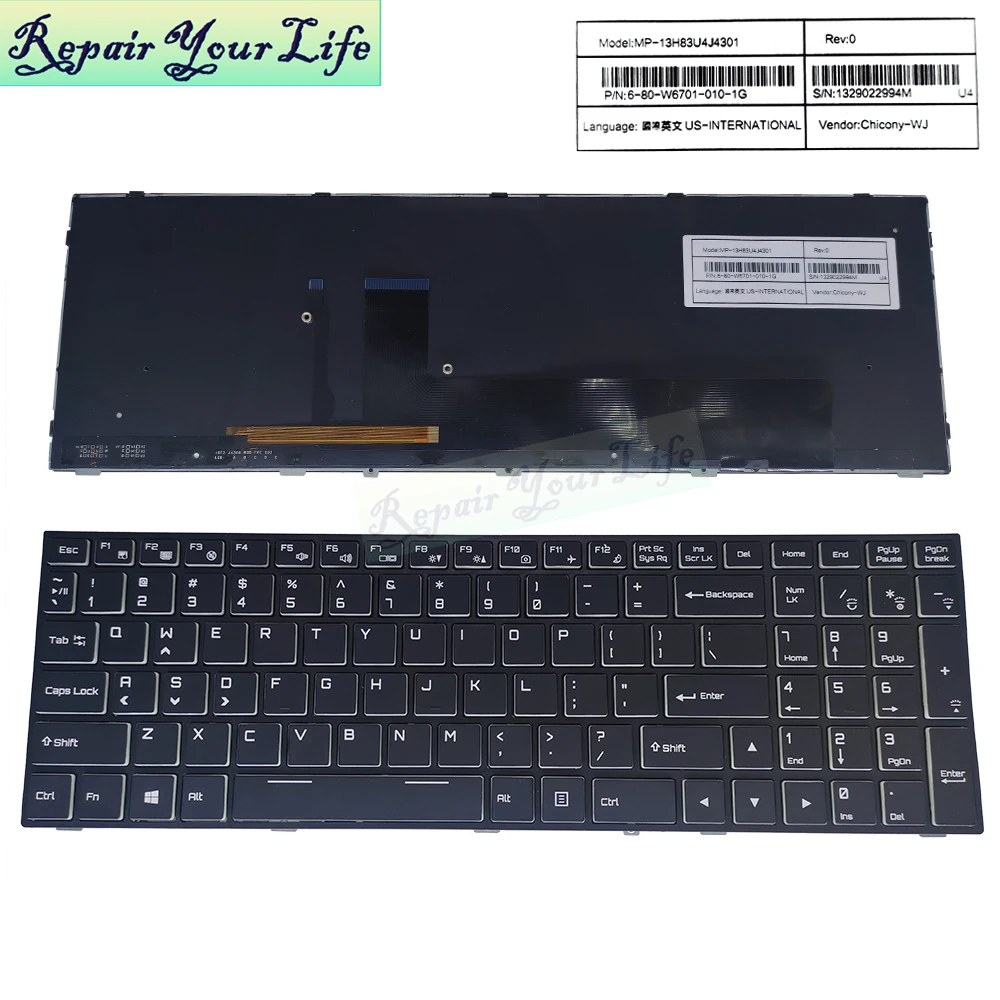 US RU RGB Teclado retroiluminado, Avell Titanium
