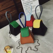 Новинка, модная Милая дизайнерская сумка-тоут из искусственной кожи, сумка на плечо, женская сумка-мессенджер, сумка на цепочке, клетчатая, треугольная, хит цветов