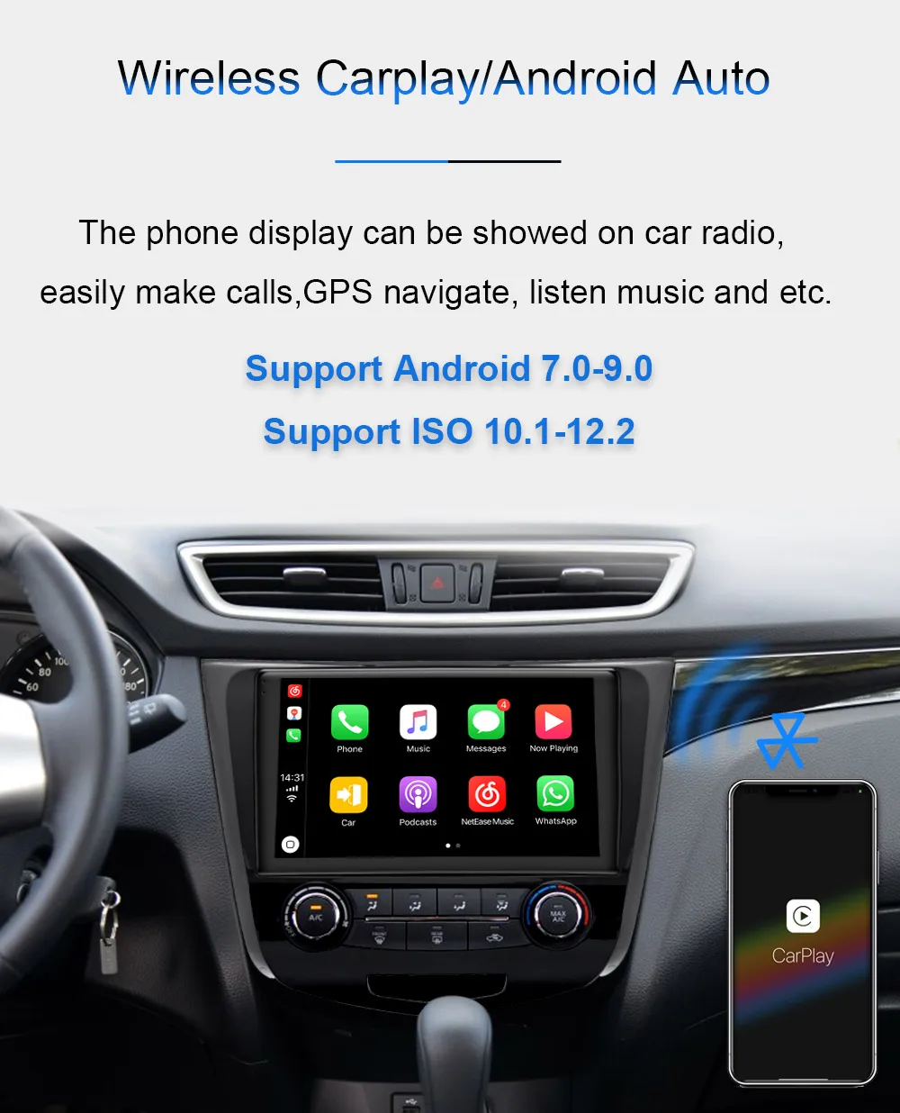Автомобильный радиоприемник ARKRIGHT 10,1 ''4 Гб+ 64 ГБ 1 Din Android для Nissan Qashqai 4G gps навигация авто стерео spilt экран