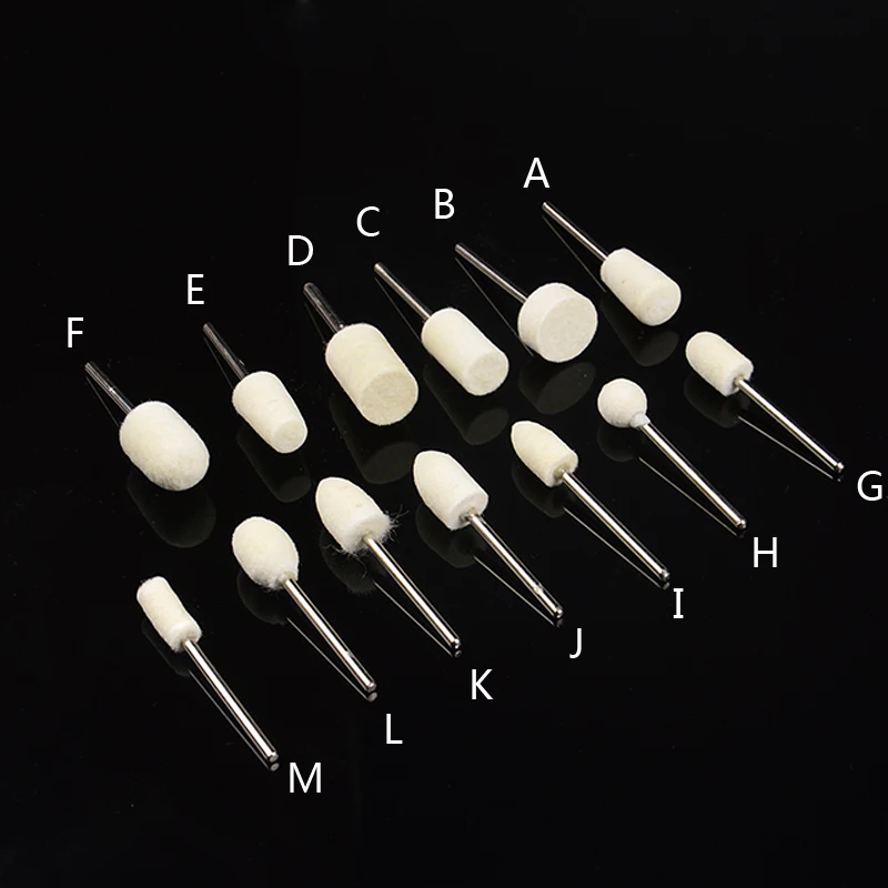 13 шт. шерстяные сверла для ногтей набор 3/32 ''хвостовик для машинка для дизайна ногтей Шлифовальная головка для пилок для ногтей Аксессуары для инструментов