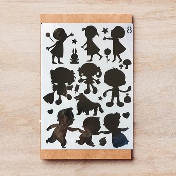 

A4 Boy Girl Child Playing DIY Layering Stencils Painting Scrapbook Coloring Embossing Album Decorative Template 29*21cm