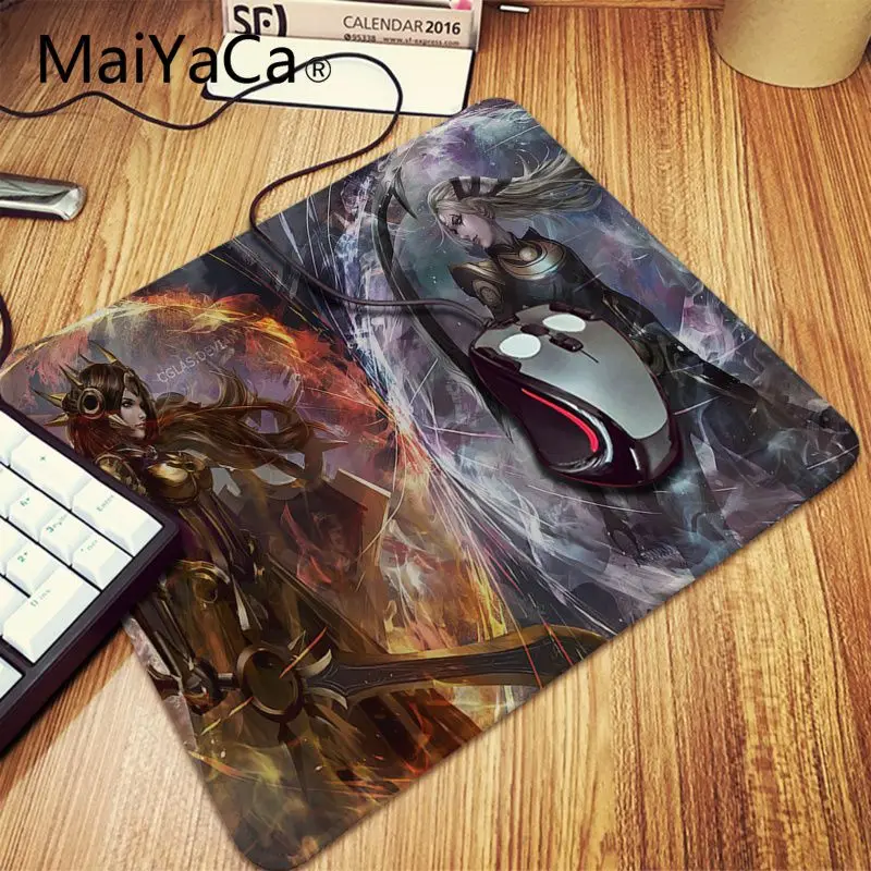 Lock Edge 18x22cm Maiyaca Leona коврик для мыши, большой игровой коврик для мыши, коврик для клавиатуры, коврик для управления скоростью, коврик для стола - Цвет: Lock Edge 18x22cm