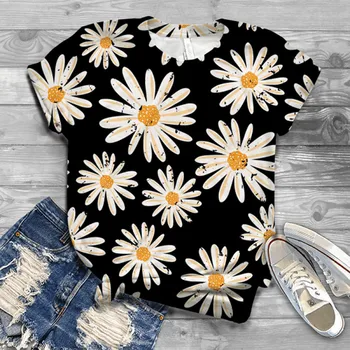 

vintage tops Plus Size Women Short Sleeve 3D Animal Printed O-Neck Tops Tee T-Shirt ropa mujer verano 2020