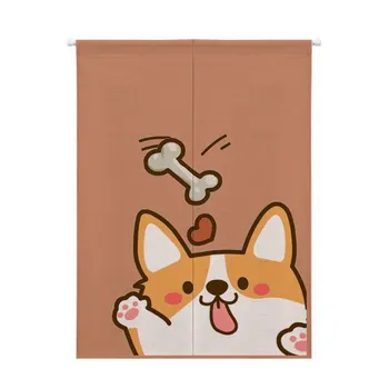 

For Home Decoration Cartoon Animal Printed Cotton And Linen Japanese Style Noren Doorway Curtain Hanging Tapestry zh1
