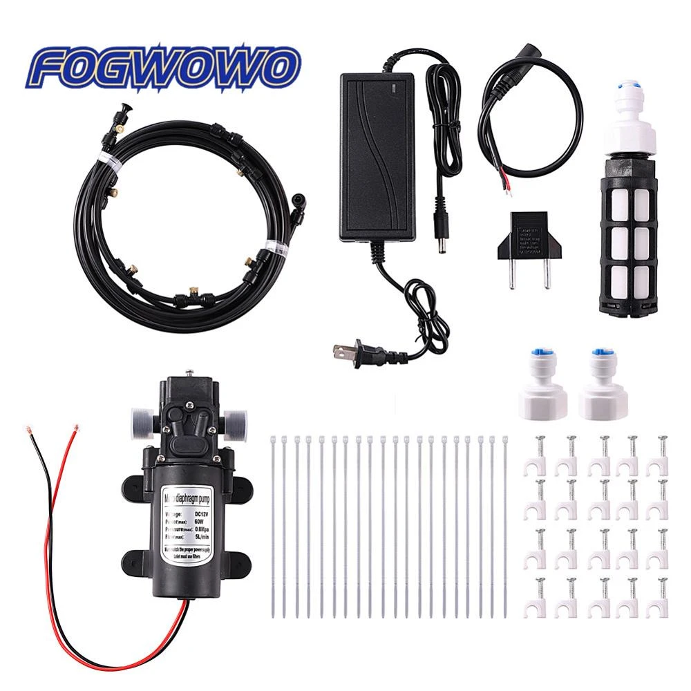 7m/10m/13m/16m/19m Garden Water Mist Cooling System Water Fog Sprayer System For Irrigation Misting For Greenhouse Flowers