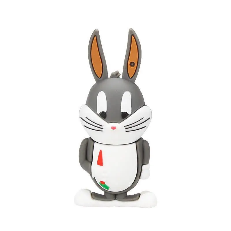 Мультфильм Кот/утка/Лев/Кролик/ворона животных серии флеш-диск usb 2,0 128 ГБ 8 ГБ 16 ГБ флеш-накопитель 32 Гб 64 Гб Флешка usb карта памяти - Цвет: rabbit