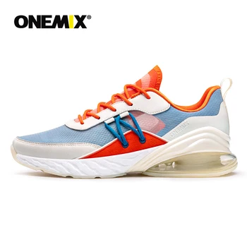 

ONEMIX 2019 Sneakers Men Running Shoes Comfortable Air Cushion Footwear Unisex Outdoor Athletic Trainers Flat Male Tennis Shoes