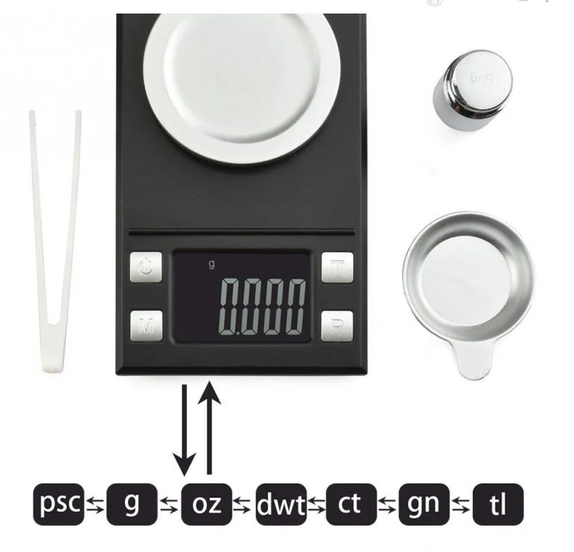20g/0.001g Electronic Scales 0.001 LCD Digital Scale Jewelry Medicinal Herbs Portable Lab Weight Milligram Scale