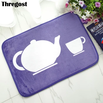 

Water Absorption Bathroom Mat Flannel Living Room Floor Mats Kitchen Carpet Anti-slip Bath Rug Doormat Hall Rugs