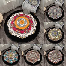 Этнический стиль мандала печать круглый уголок ковер висячие корзины кристалл бархат украшения для гостиной спальни стол и стул коврик