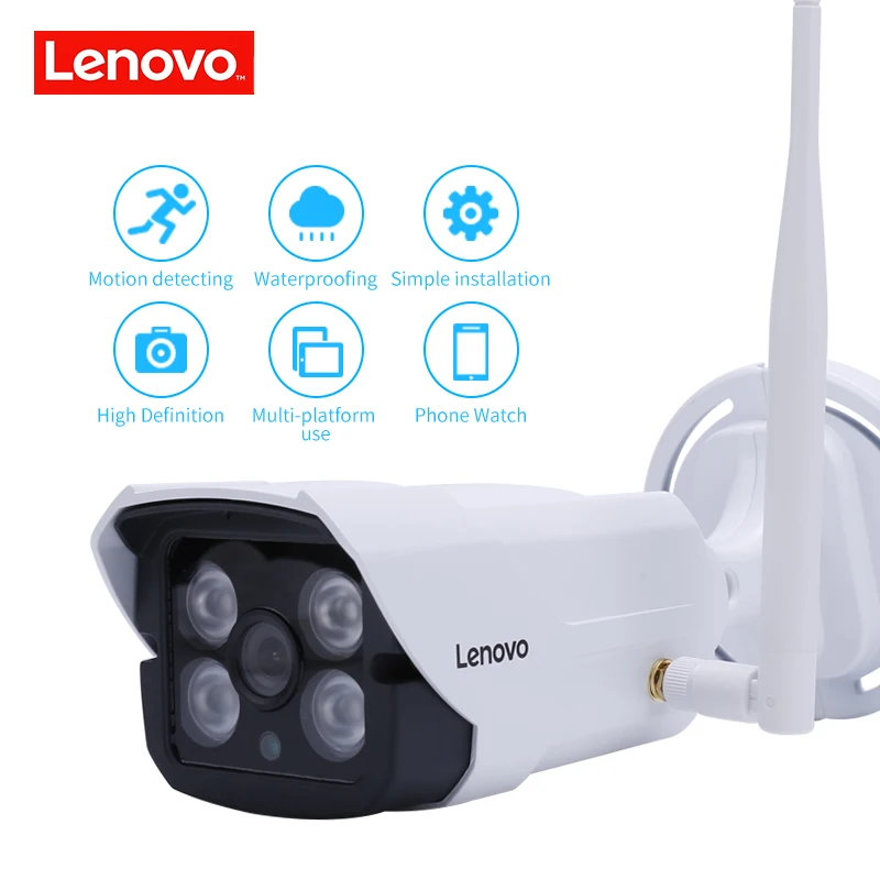 Наружная Водонепроницаемая ip камера LENOVO 1080P беспроводная видеонаблюдения со