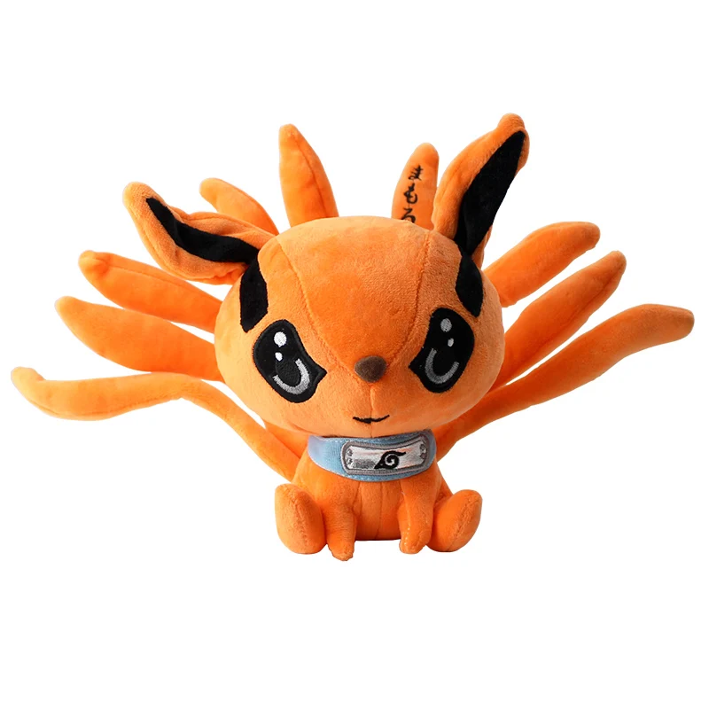 Naruto Q Version Sitting Posture Kurama Plush Doll Cartoon Creative Toy Anime Plushes Decorate Christmas Gifts for Children | Игрушки и