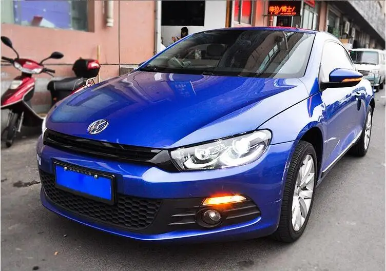 Автомобильный Стильный чехол для VW scirocco 2009- фары светодиодный фары DRL Объектив Двойной Луч Ксенон