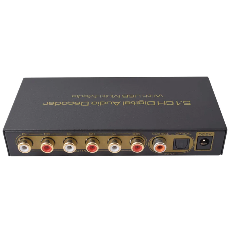 5.1CH коаксиальный цифровой аудио декодер мультимедийный аудио плеер 5,1 аудио AC3 DTS LPCM для DVD PC VCD SW07M2 UK Plug