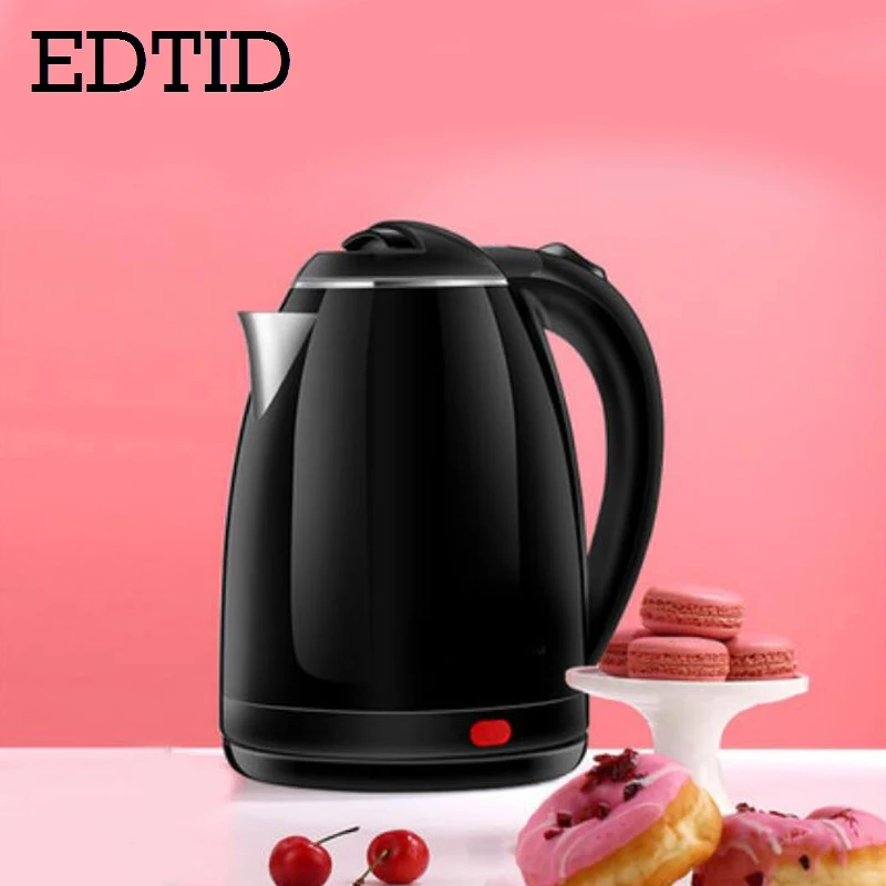 

EDTID Stainless Steel Electric Kettle 1.8L Household Quick Heating Hot Water Boil Kettles Auto Power-off Tea Boiler Teapot EU US