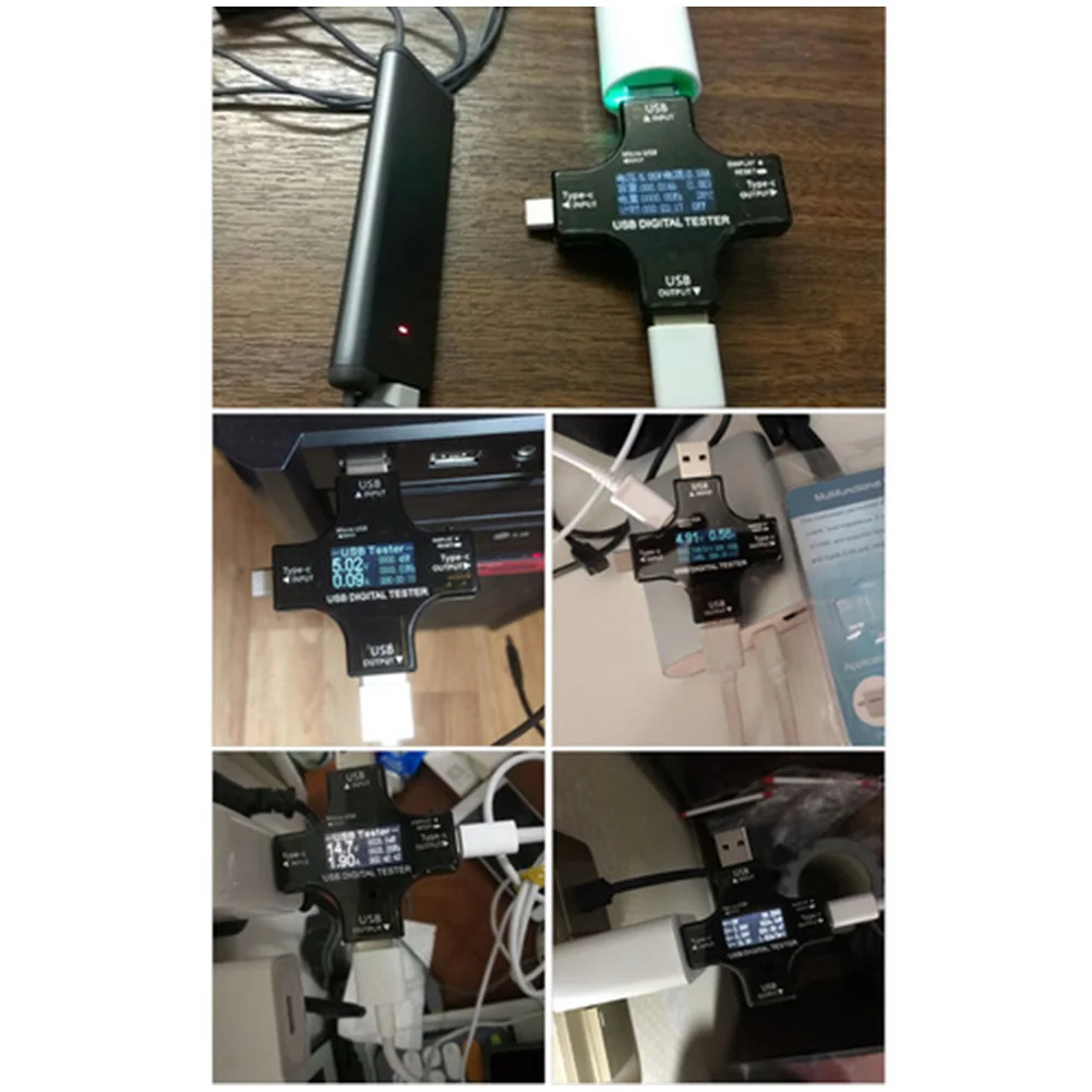 Детектор цифровой ЖК-мультиметр DC USB измерительное устройство напряжения вольтметр тестеры усилитель мощности тип-c Pd