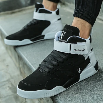 

Outdoor Comfortable White Sneakers Men Fashion Casual Shoes Nice New Autumn Winter Popular Hight-Top Walking Shoes High Quality