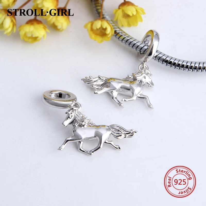 StrollGirl, 925 пробы, серебряная, аристократическая, Элегантная подвеска с животными, для настоящей Пандоры, браслет для женщин, модное ювелирное изделие