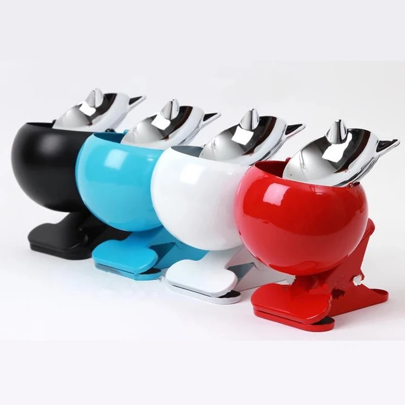 

Creative fashion Metal ashtray with Chrome-plated lid,Belt Clip ,office Personalized portable Large Ashtray Smokers for gifts