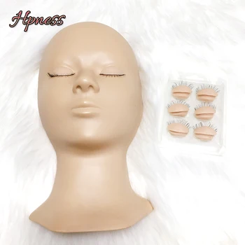 

Professional Replacement Eyelids Silicone Training Mannequin Head Replaceable Mannequin Head Makeup Practice Lash Extension Tool