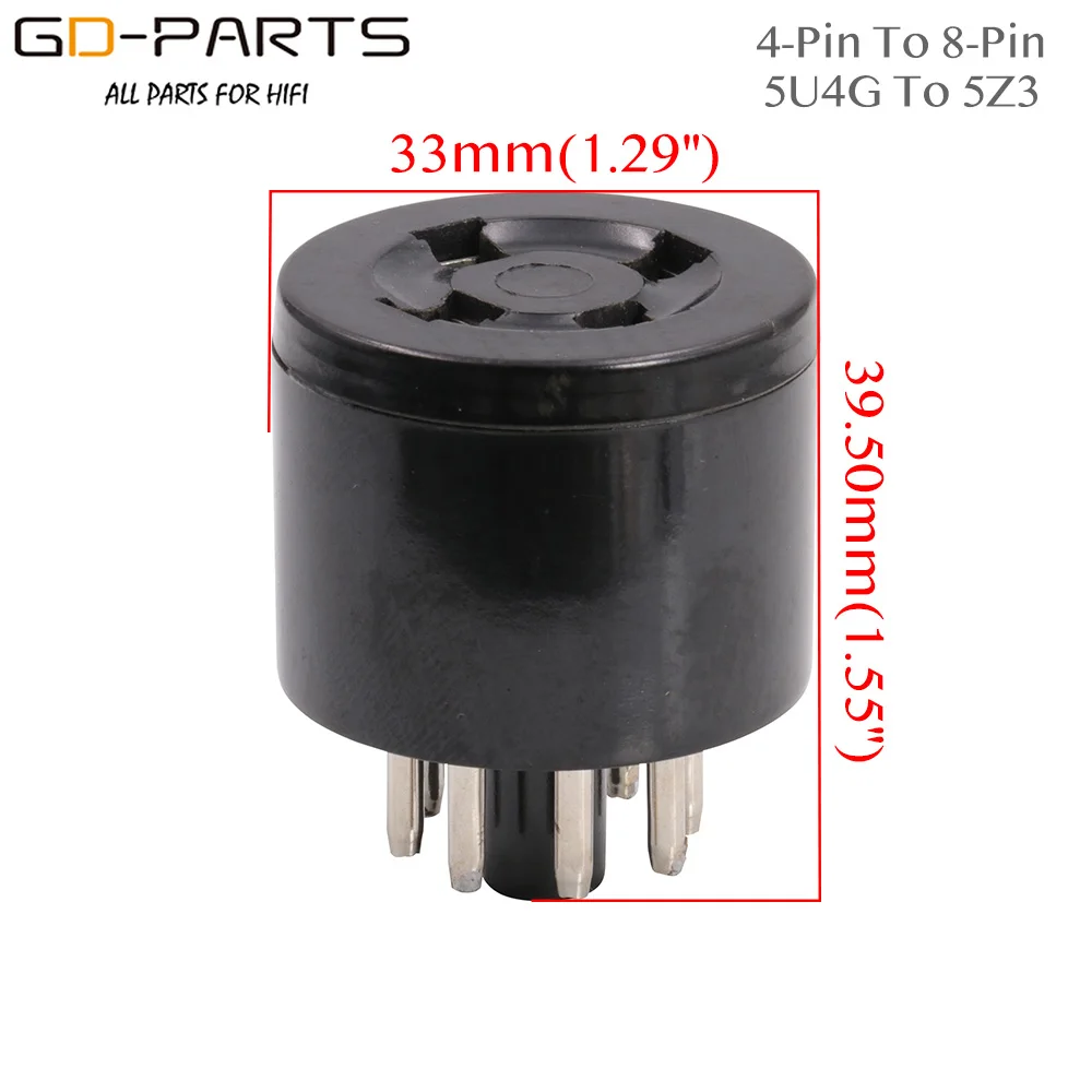 4Pin to 8Pin Вакуумный преобразователь, переходник 8pin к 4pin 4pin к 8pin Оловянное покрытие для 5Z3 до 274B вакуумная трубка HiFi гитара аудио усилитель 1 шт - Цвет: 4Pin to 8Pin