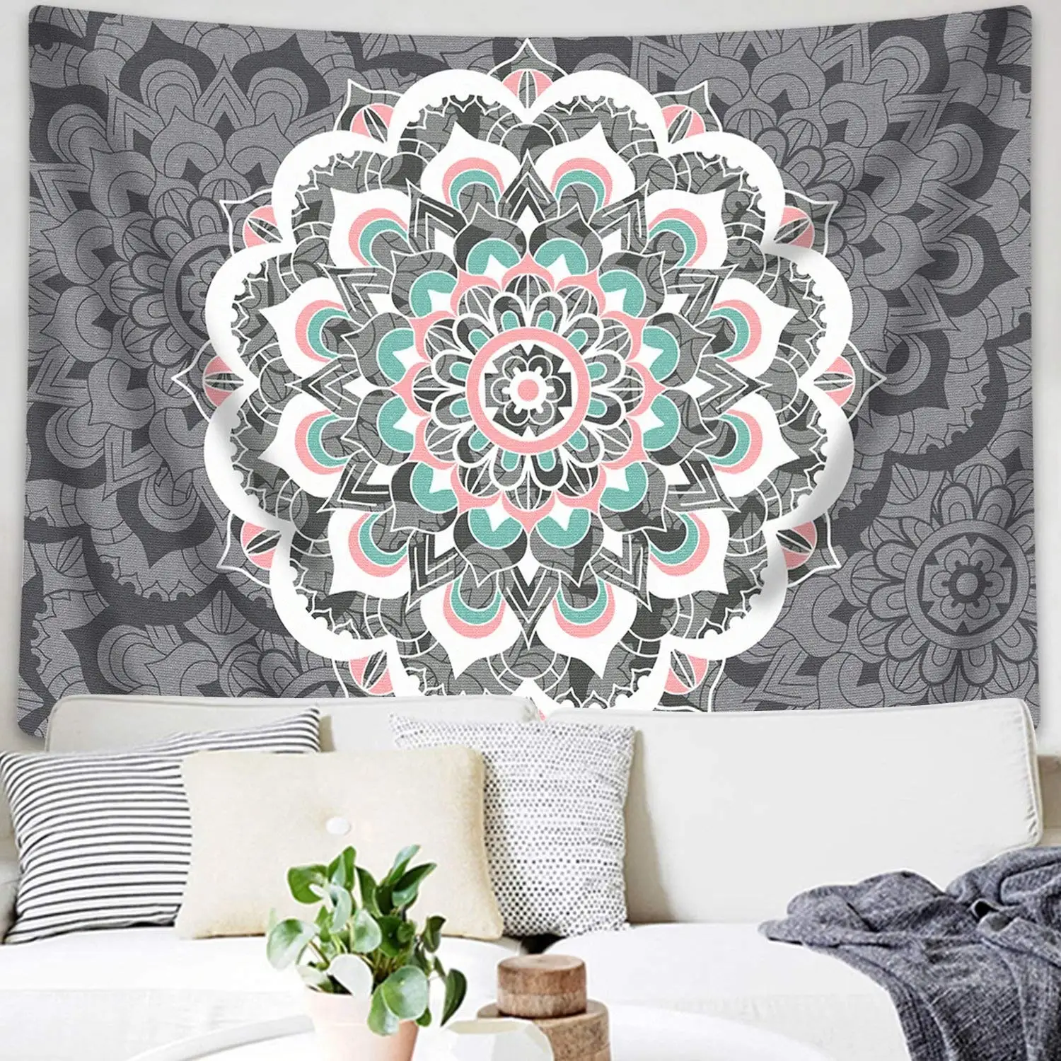 

Indian Mandala Bohemian Tapestry Hippie Psychedelic Wall Decor