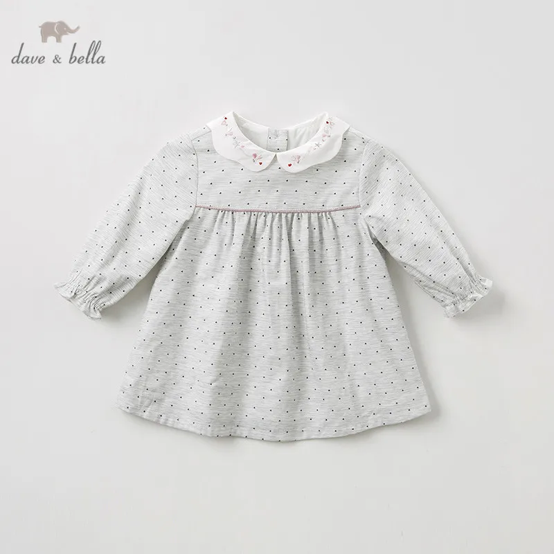 DBZ11888 dave bella/осеннее платье принцессы с сердечками для маленьких девочек детское модное праздничное платье детская одежда в стиле «лолита»