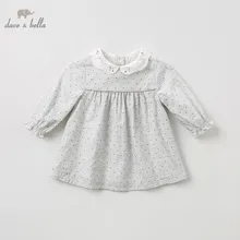 DBZ11888 dave bella/осеннее платье принцессы с сердечками для маленьких девочек детское модное праздничное платье детская одежда в стиле «лолита»