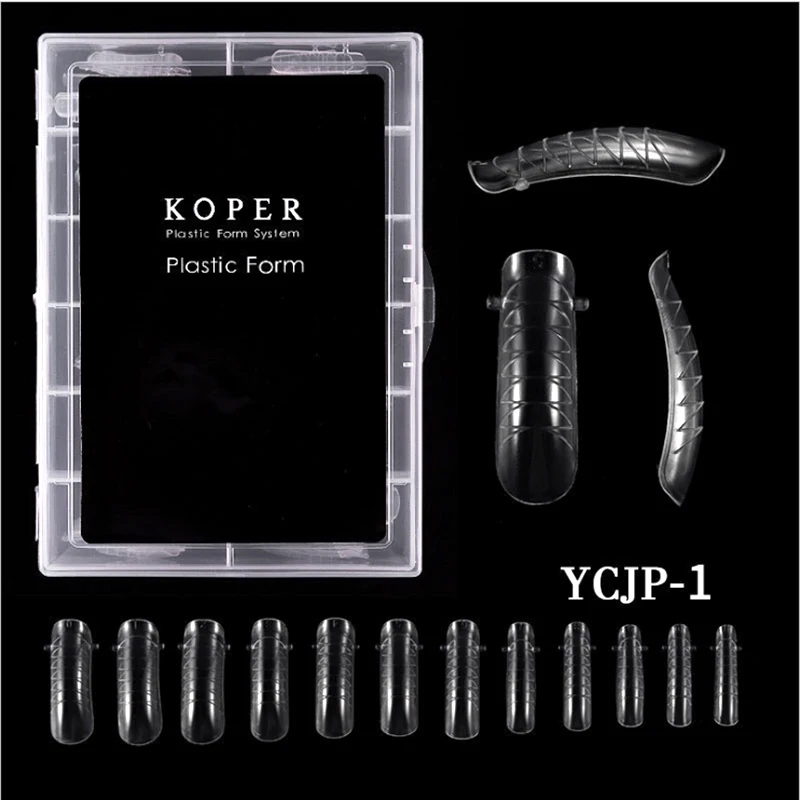 120 шт./кор. накладные ногти Прозрачная Пластиковая форма для ногтей удлинители пальцев ногтей УФ поли строительный гель инструменты для дизайна ногтей поддельные ногти - Цвет: YCJP-1