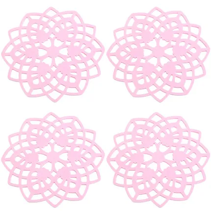 4PCS Pink 4 шт./компл. настольные подставки чашка кофе салфетки для столов для столовой кухни Рождество домашний декор - Цвет: 4PCS Pink