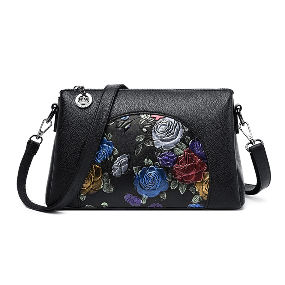 Rose Китайский стиль моды Sac основные роскошные сумки дизайнерские Цветочные женские сумки на плечо женские сумки через плечо для женщин Bolsa - Цвет: Rose