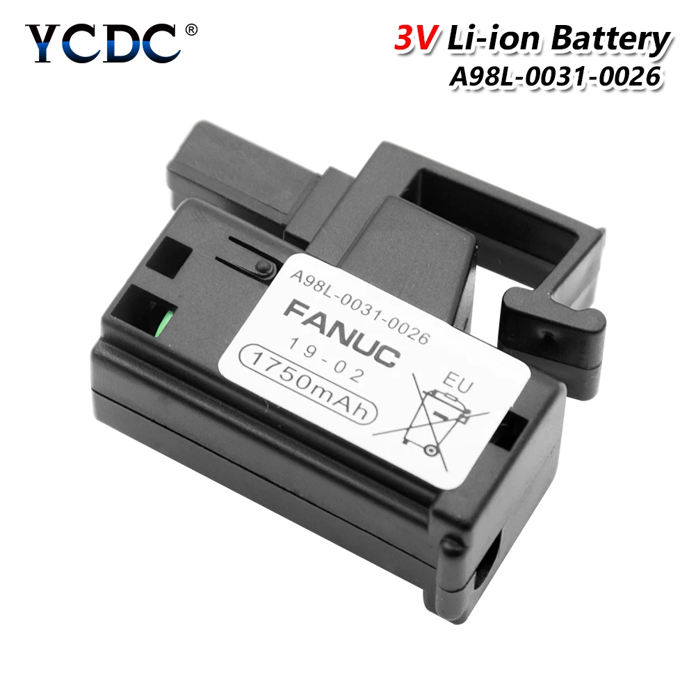 YCDC A98L-0031-0026 Battery 3V 1750mAh PLC FANUC Control Lithium Backup Batteries For Fanuc CNC System A02B-0309-K102
