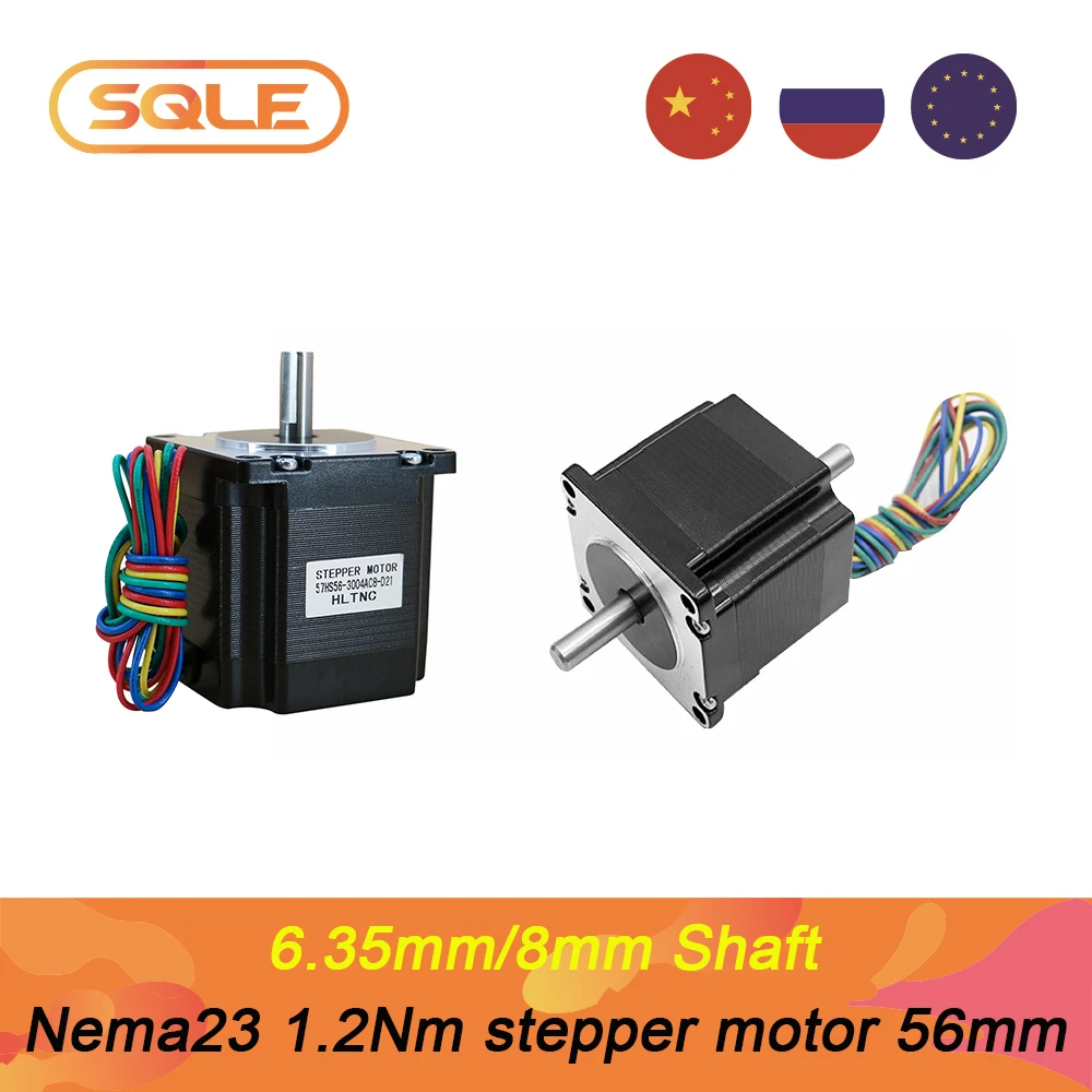 Шаговый двигатель Nema23 56 мм 3 А крутящий момент 175 нм 57HS56-3004 6 35 озин постоянный ток