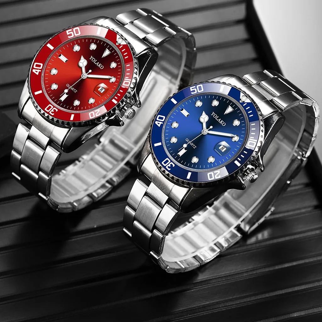 Черные мужские ролевые Модные Серебристые часы со стальным ремешком водонепроницаемые мужские часы с датой люксовый бренд повседневные деловые мужские наручные часы